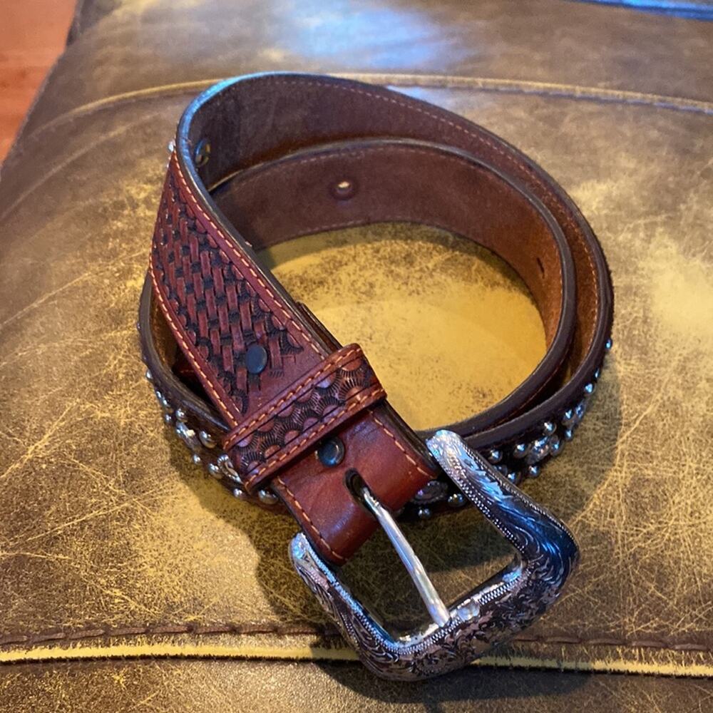 3D leather and bling belt - Picture 7 of 11